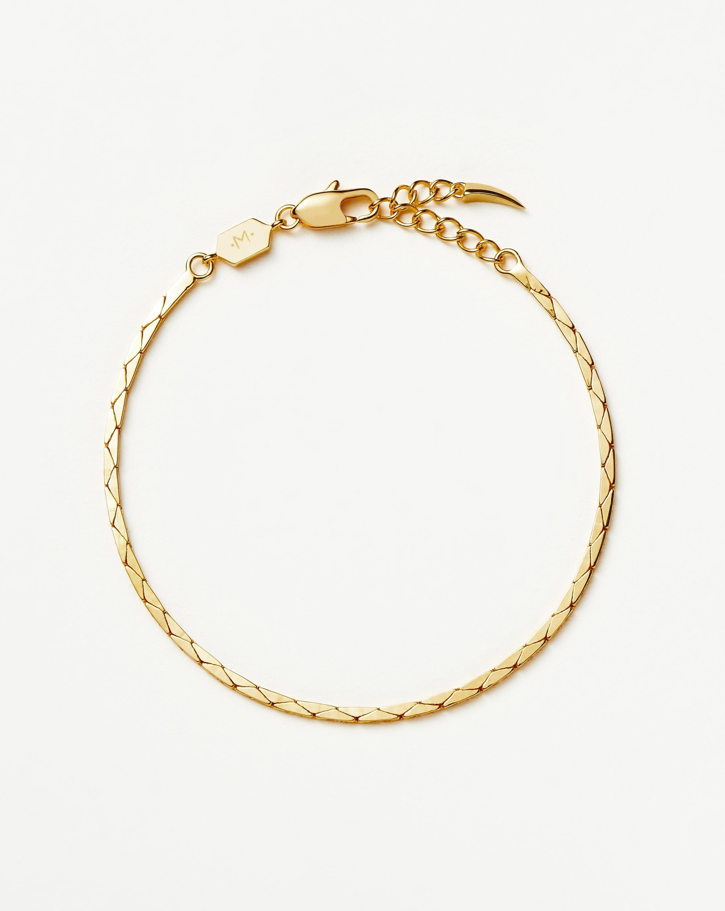 Lucy Williams Cobra Snake Chain Bracelet | 18ct Gold Plated