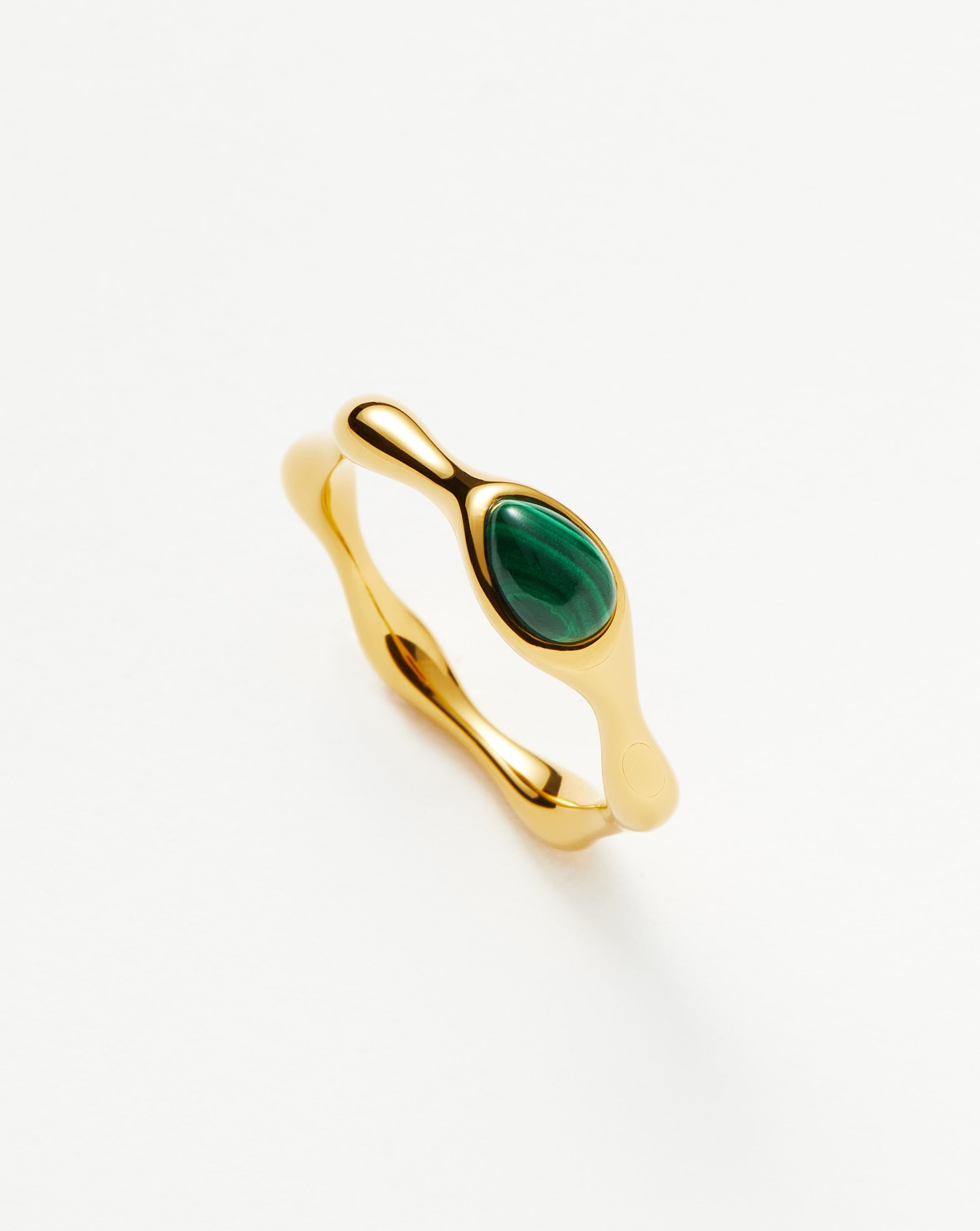 Magma Gemstone Stacking Ring | 18ct Recycled Gold Vermeil on Recycled Sterling Silver