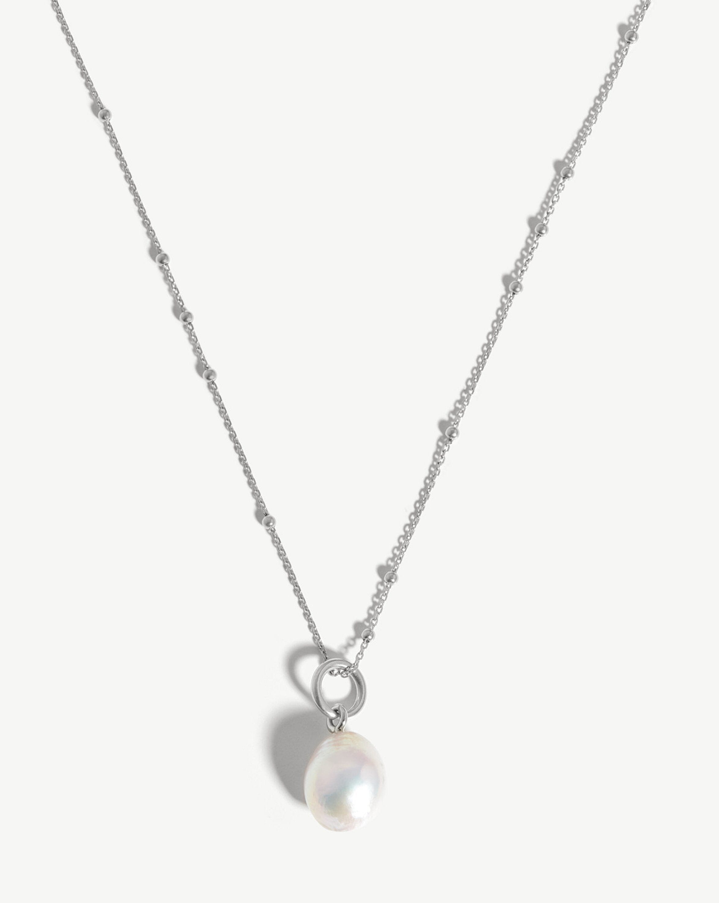 Baroque Pearl Chain Necklace | Sterling Silver/Pearl