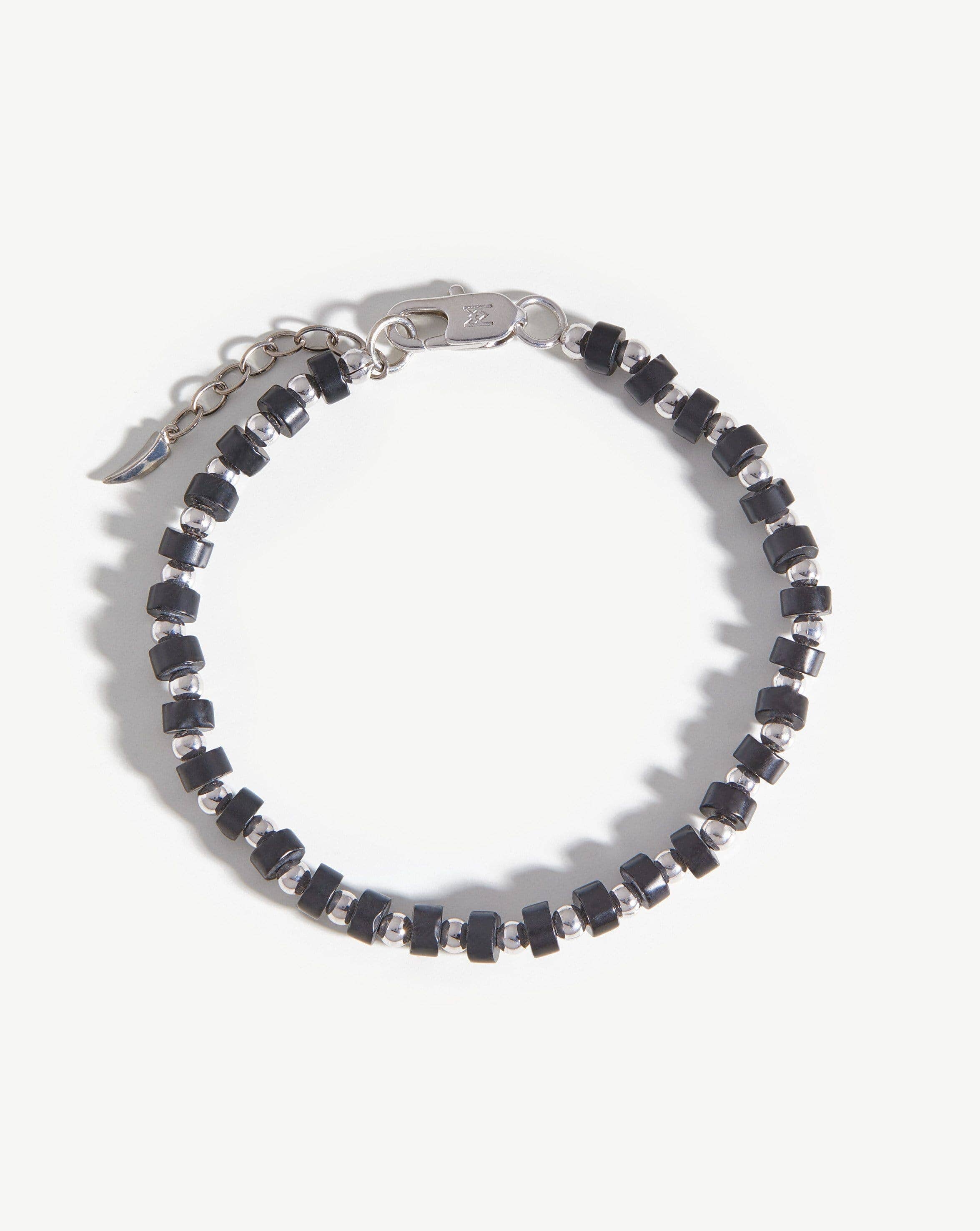 Beaded Bracelet | Silver Plated/Black Onyx