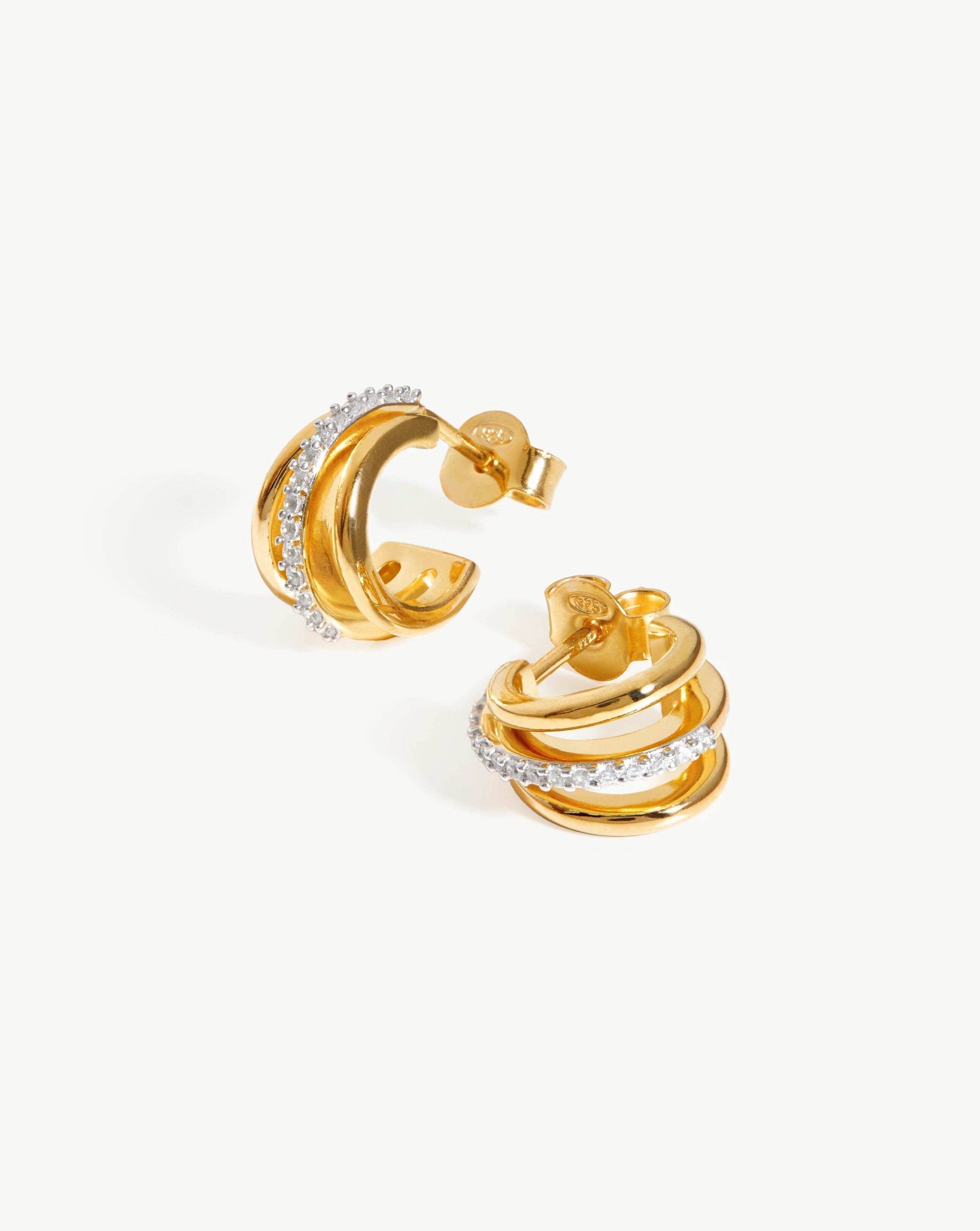 Celestial Pave Huggies | 18ct Gold Vermeil/Cubic Zirconia