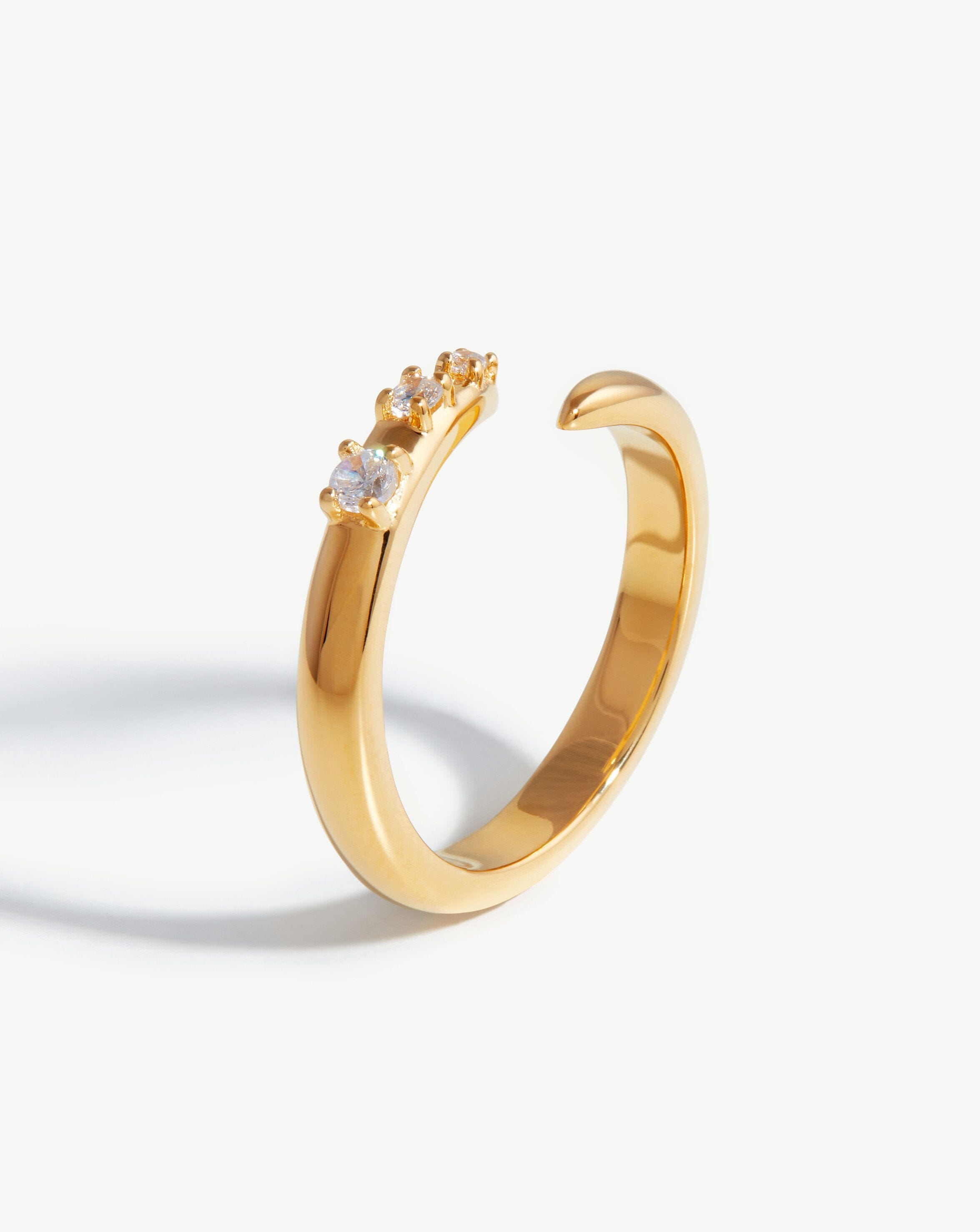 Claw Studded Ring | 18ct Gold Vermeil/Cubic Zirconia