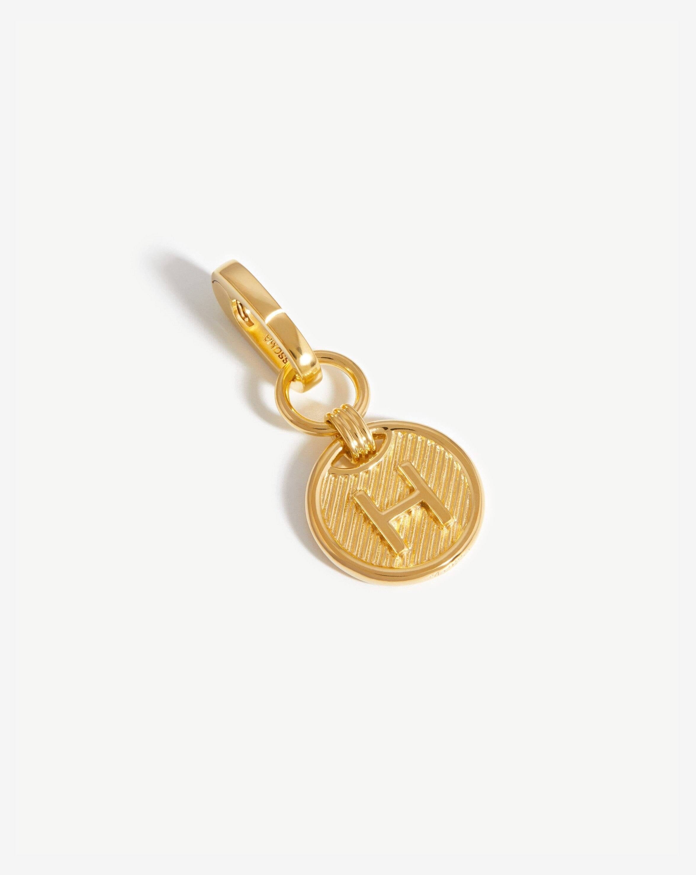 Clip-On Initial Pendant - Initial H