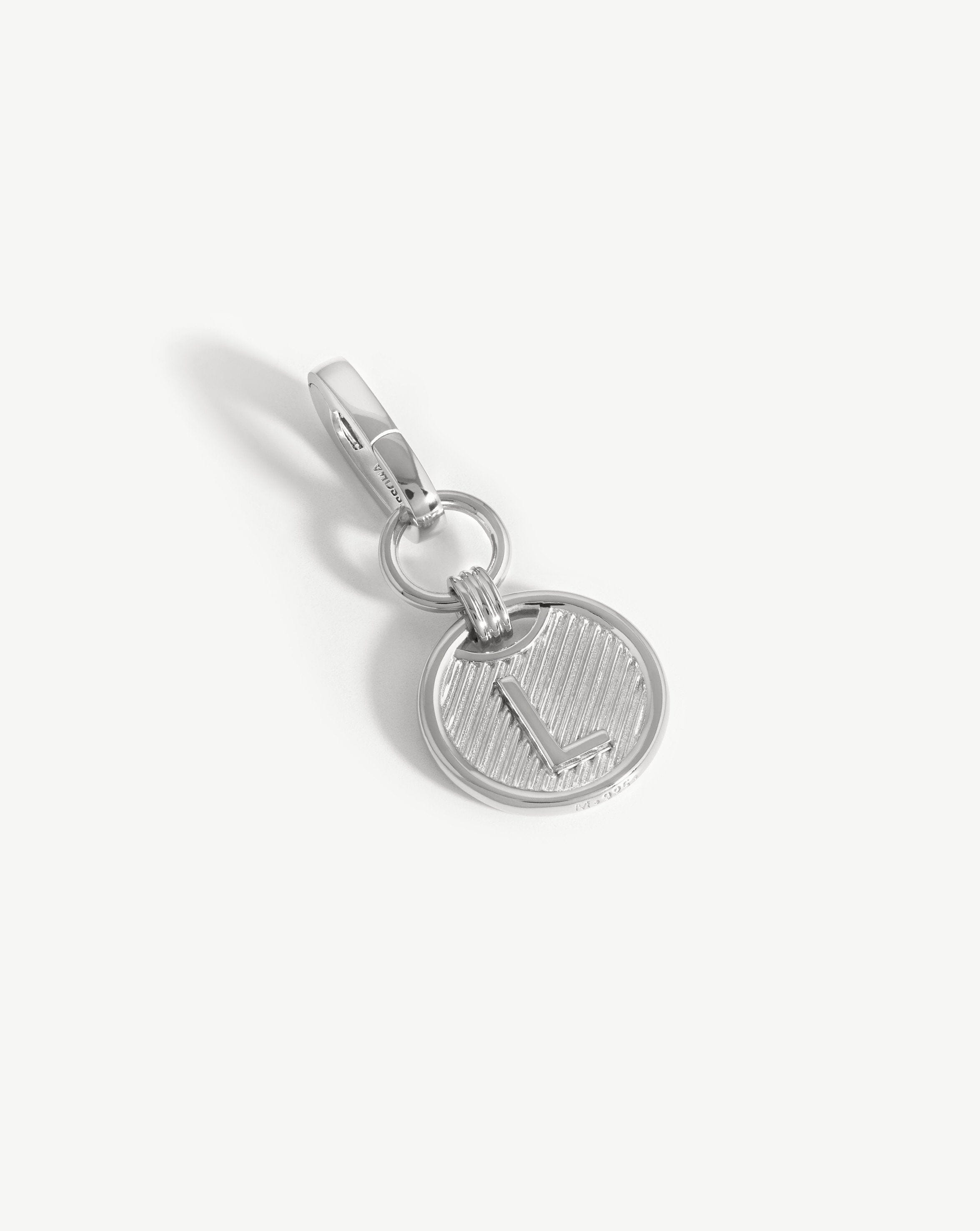 Clip-On Initial Pendant - Initial L | Silver Plated