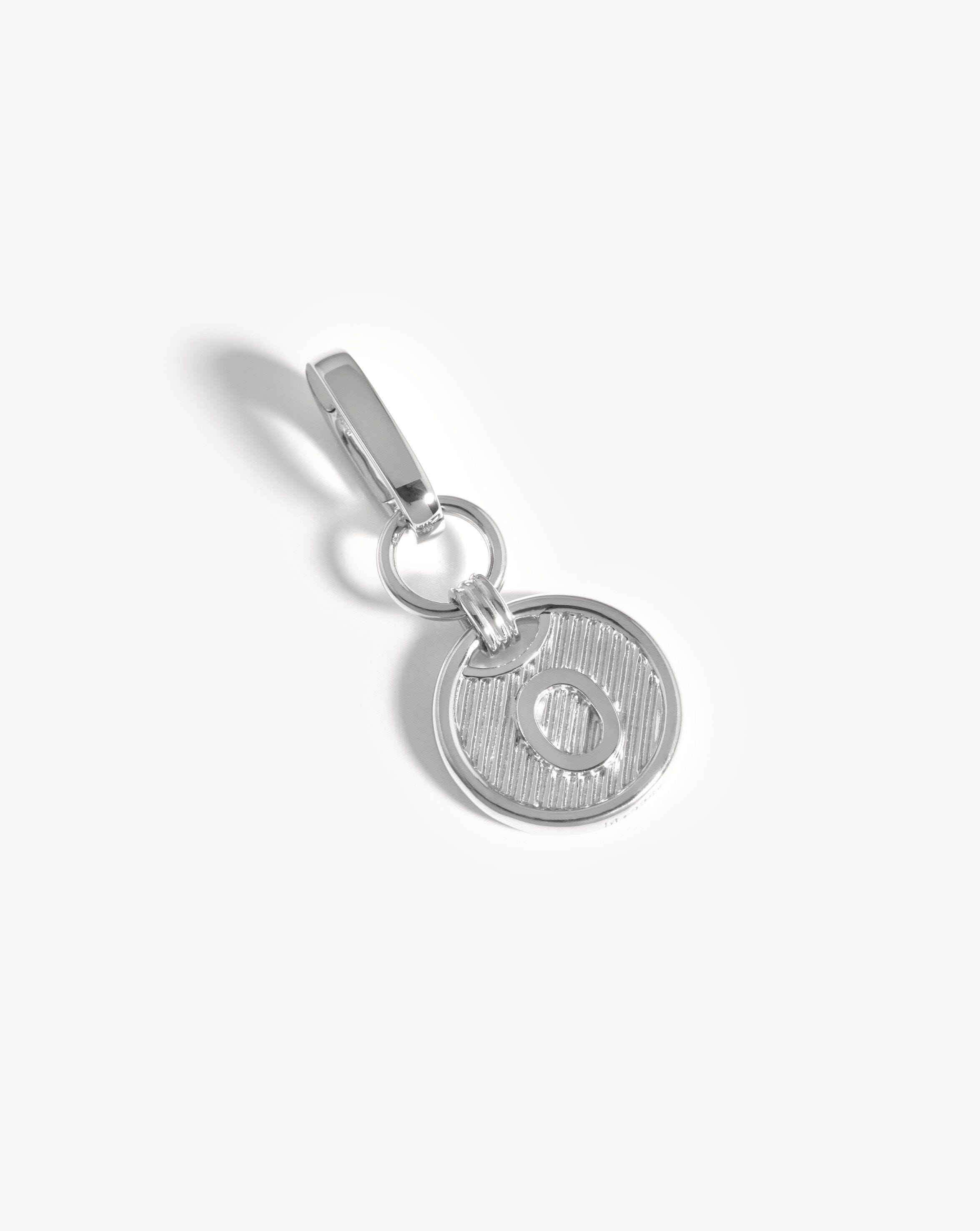 Clip-On Initial Pendant - Initial O | Silver Plated