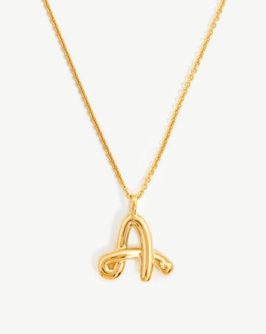 Letters/name/word/ Initial Necklace Sterling Silver Plated in 22K Yellow  Gold Womens Handmade Charm FREE International Shipping 