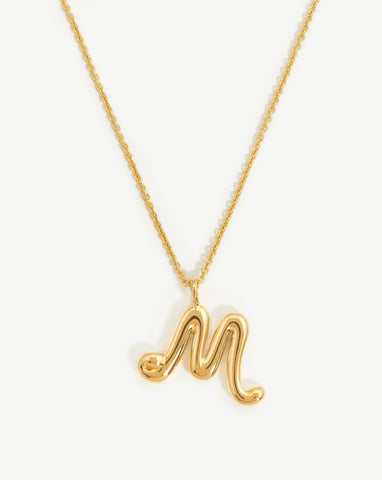 CRAFTSTER Gold-plated M letter name Pendant necklace chain design for girls  & women Cubic Zirconia Gold-plated Plated Brass, Alloy Chain Price in India  - Buy CRAFTSTER Gold-plated M letter name Pendant necklace