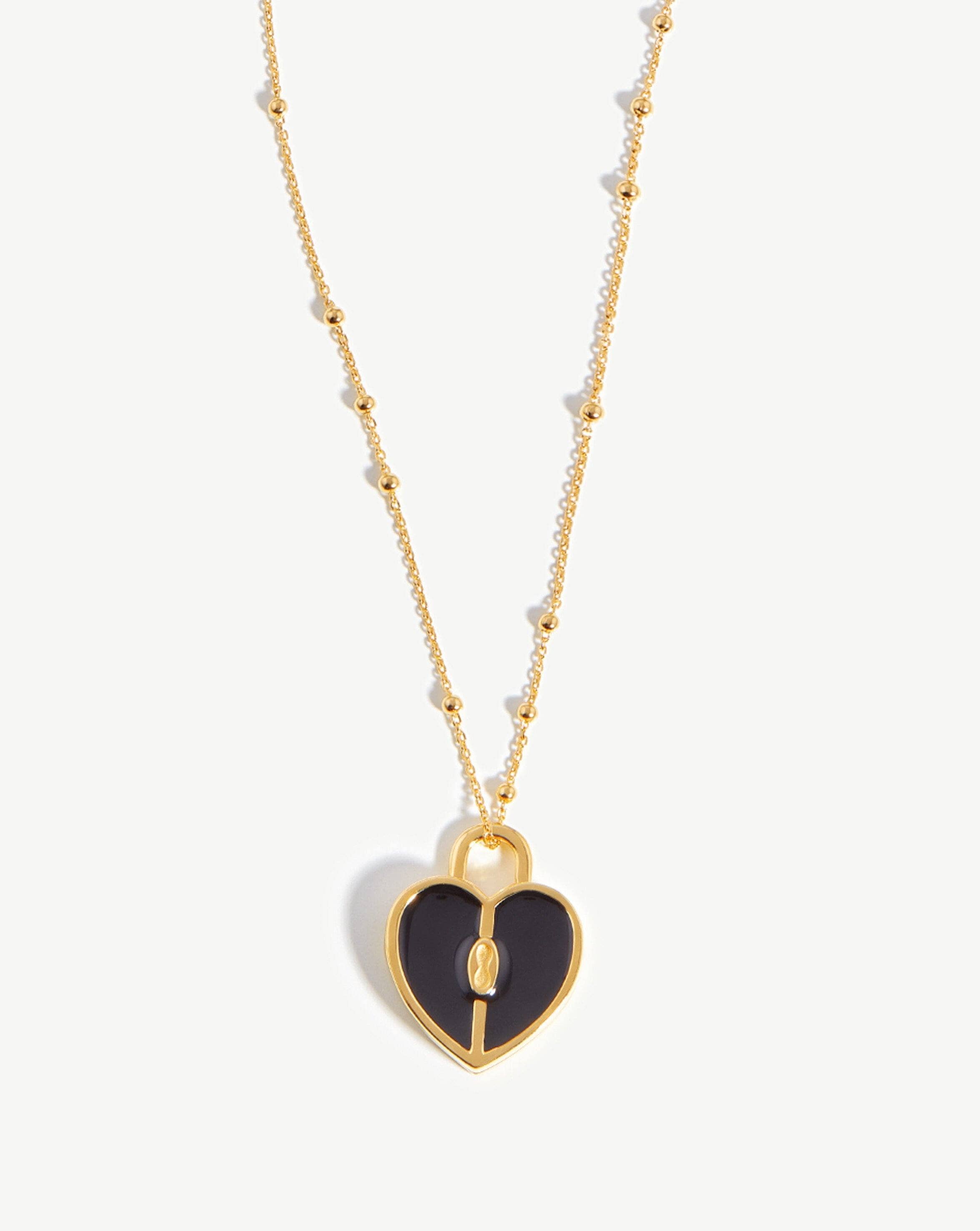 Engravable Heart Locket Necklace | 18ct Gold Plated