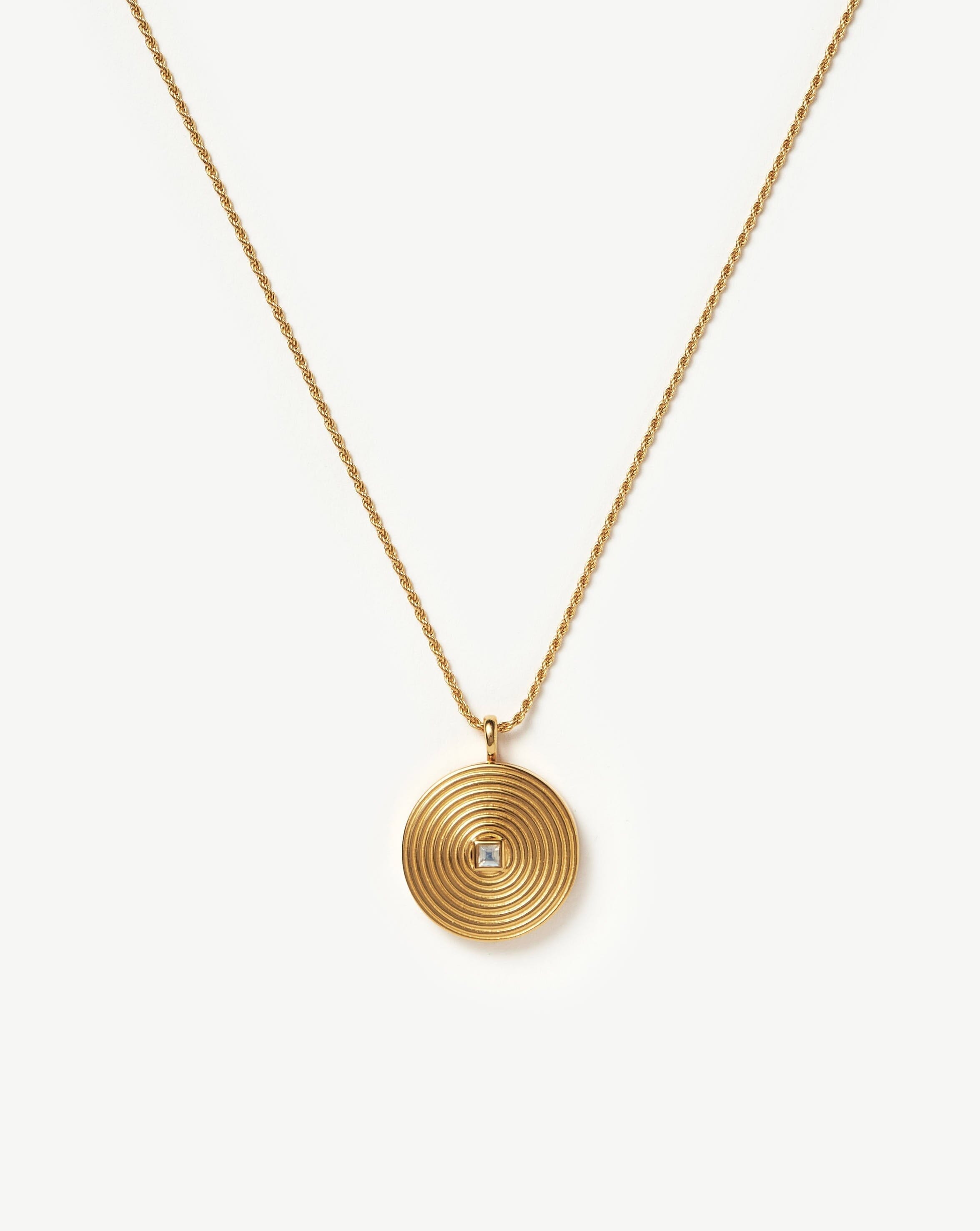 Missoma Harris Reed Rising Star Locket Necklace | 18ct Gold Plated/Pearl & Black Enamel