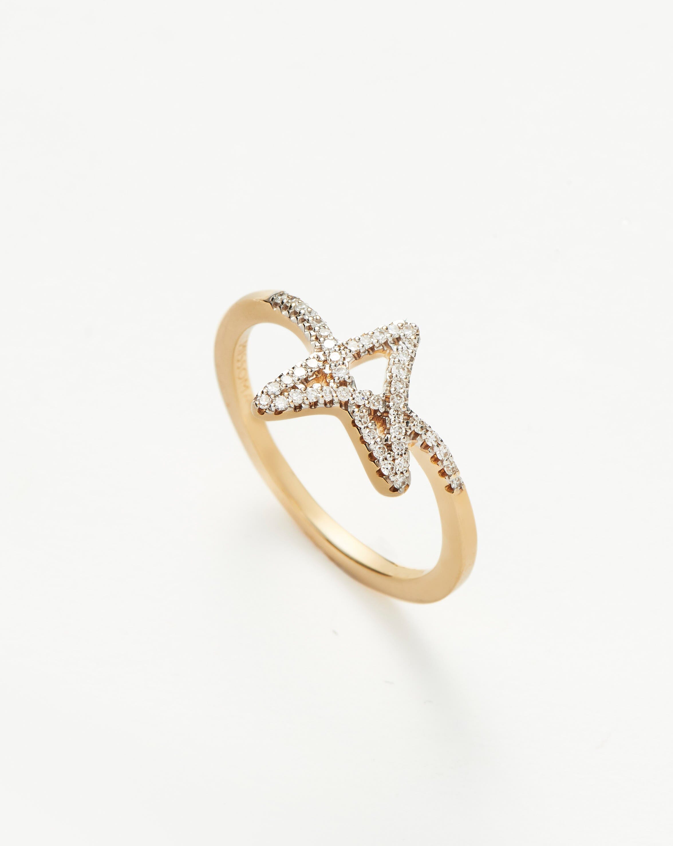 Fine Diamond Star Ring | 14ct Solid Gold/Diamond