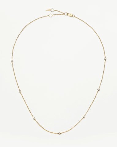 14ct Gold-Plated Diamond Cut Stamp Chain Necklace by Accessorize | Look  Again