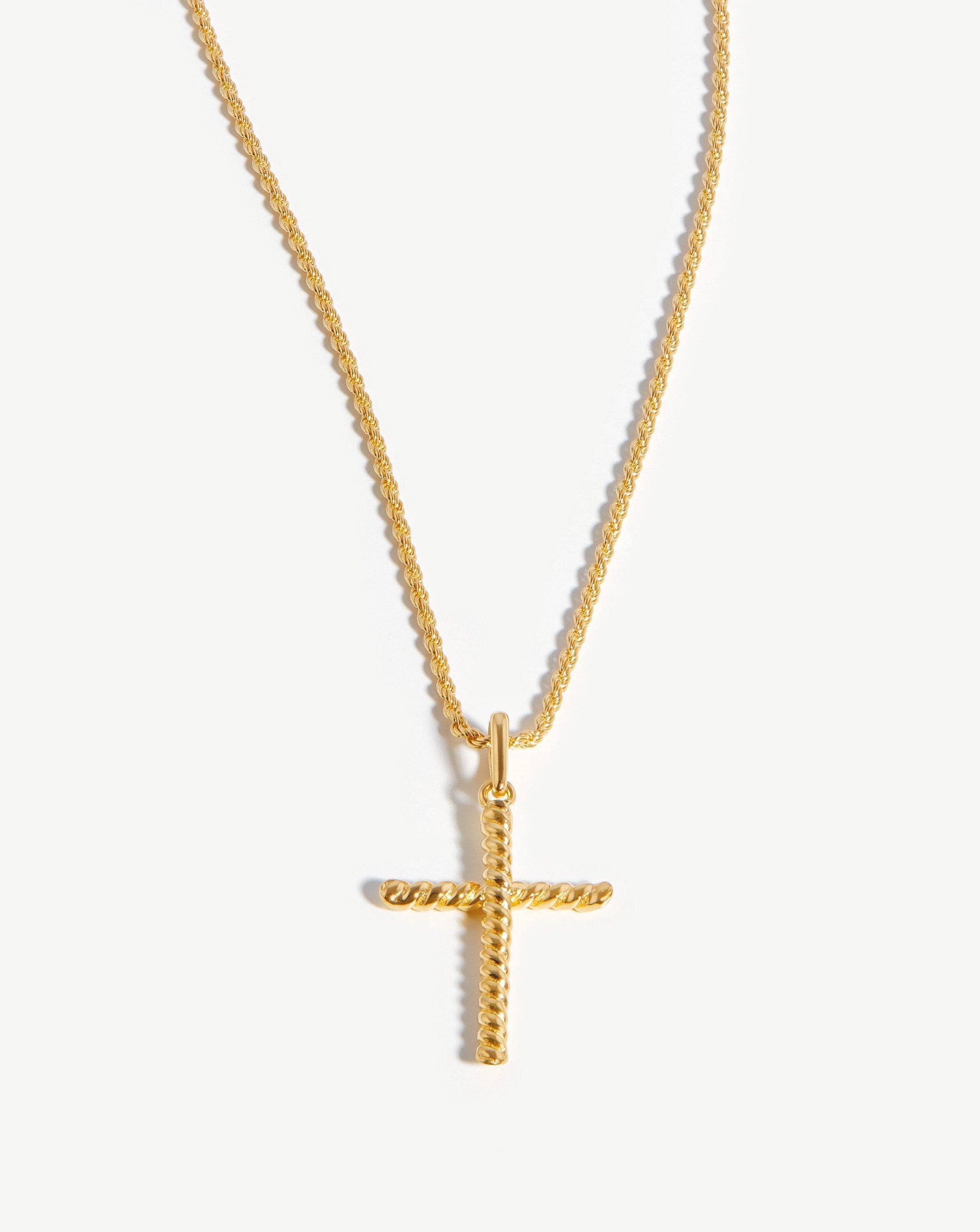 Fused Twisted Cross Necklace