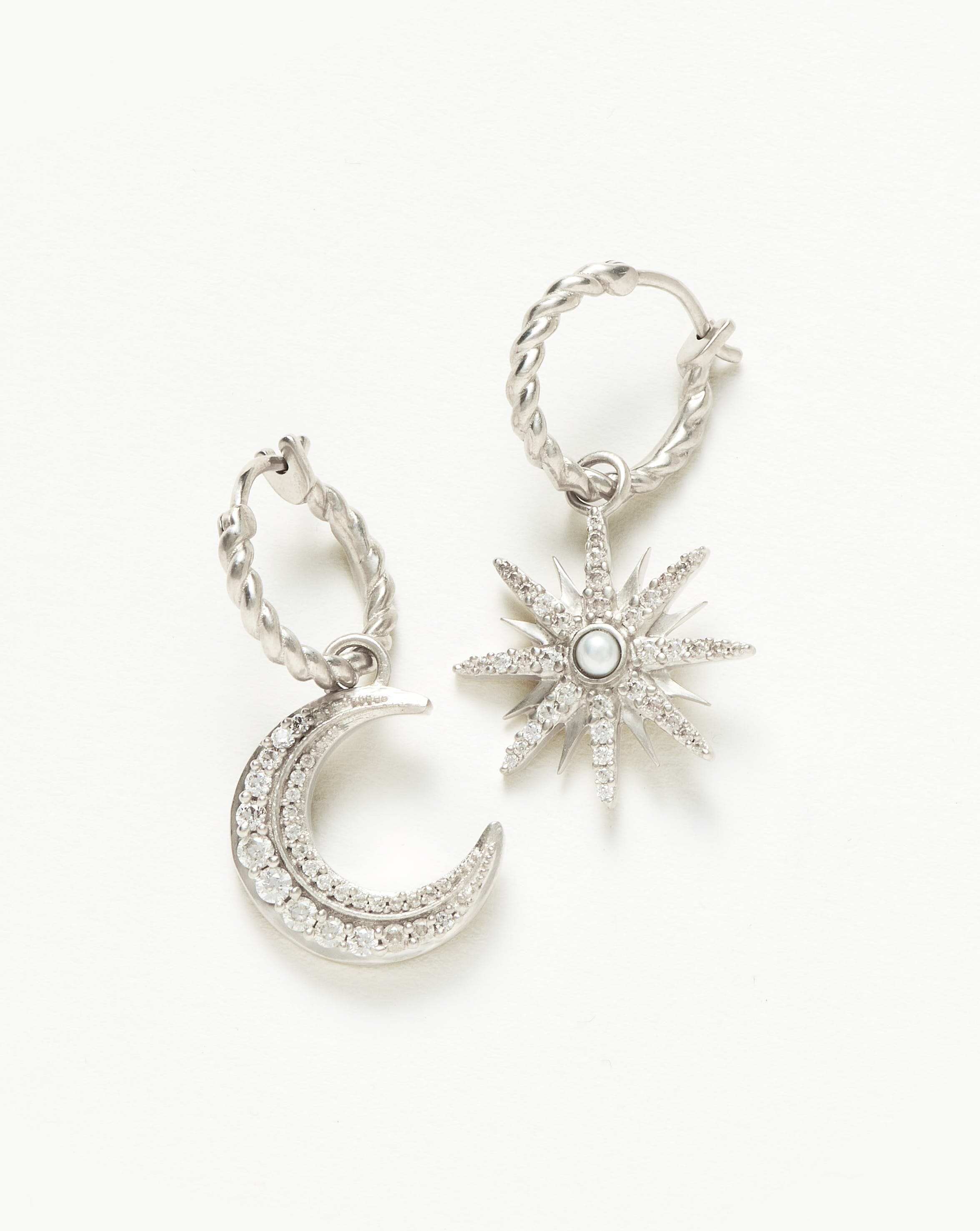 Mia Star & Moon Padlock Earrings – Inqaa