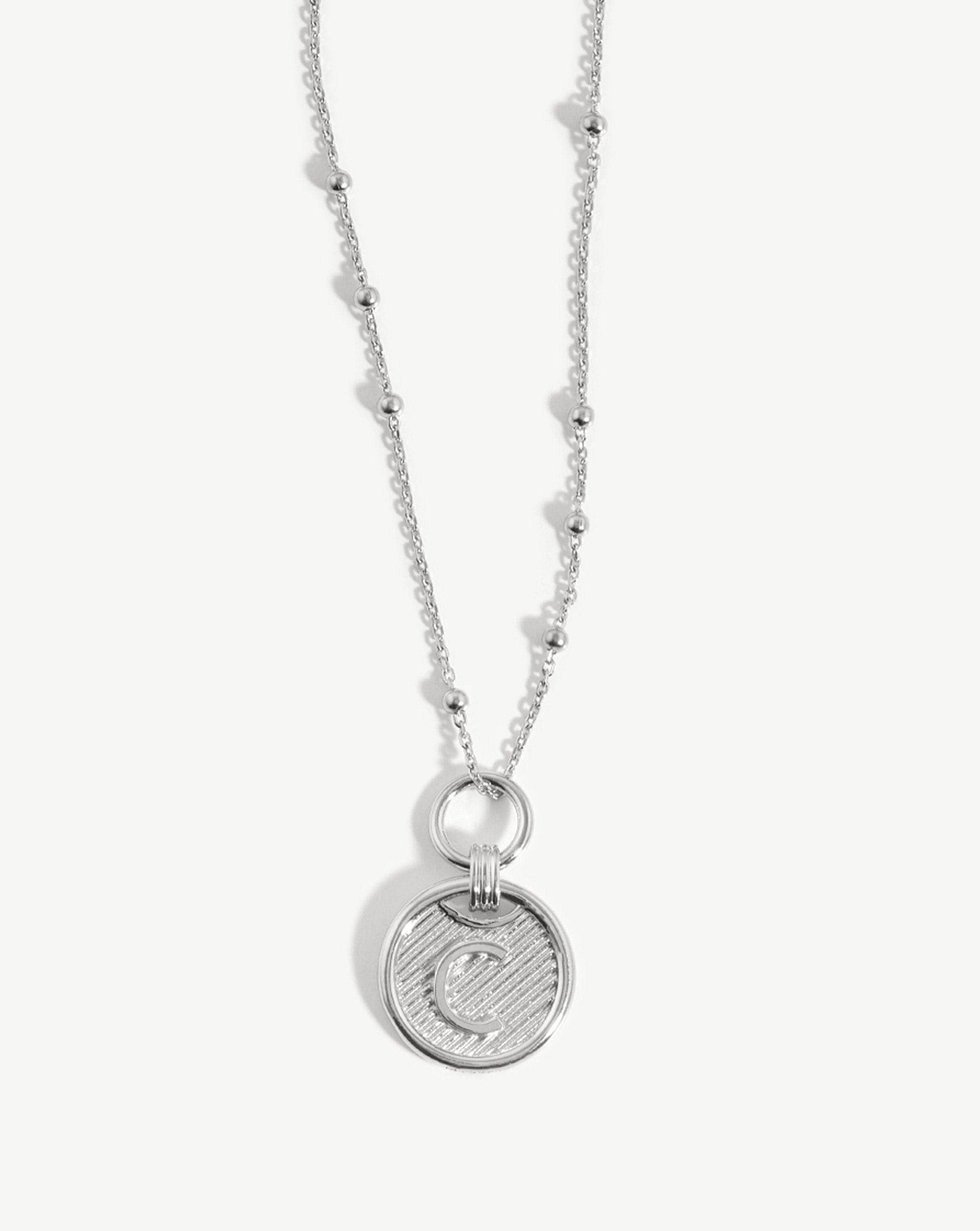 Initial Pendant Necklace - Initial B | Sterling Silver