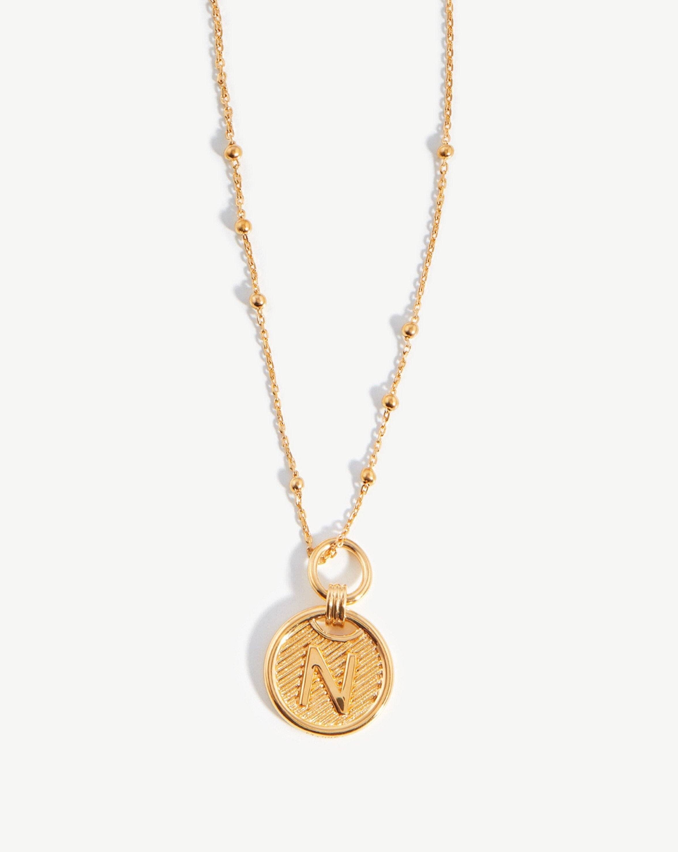 Initial Pendant Necklace - Initial N | 18ct Gold Vermeil