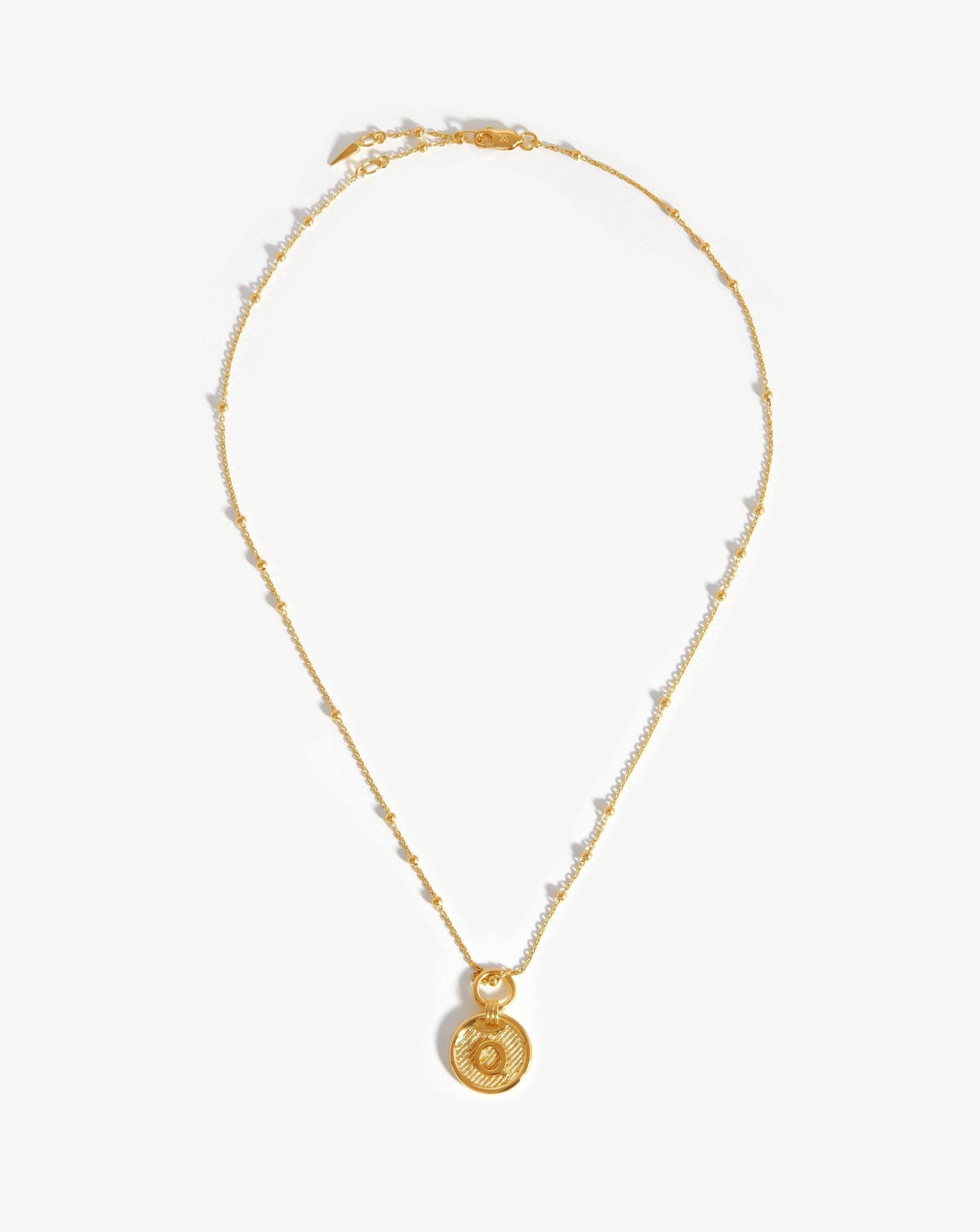 Initial Pendant Necklace - Initial Q | 18ct Gold Vermeil