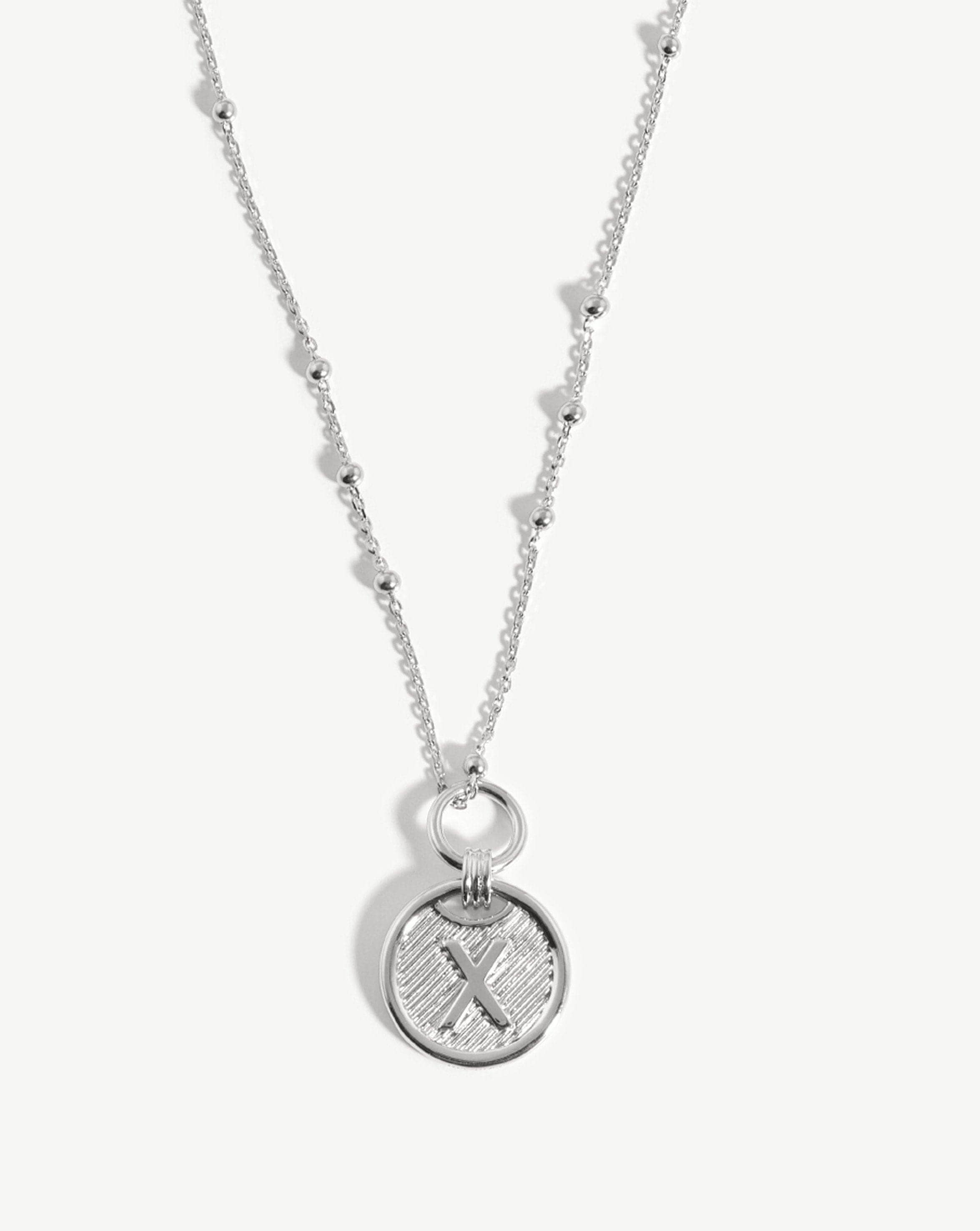 Initial Pendant Necklace - Initial X | Sterling Silver