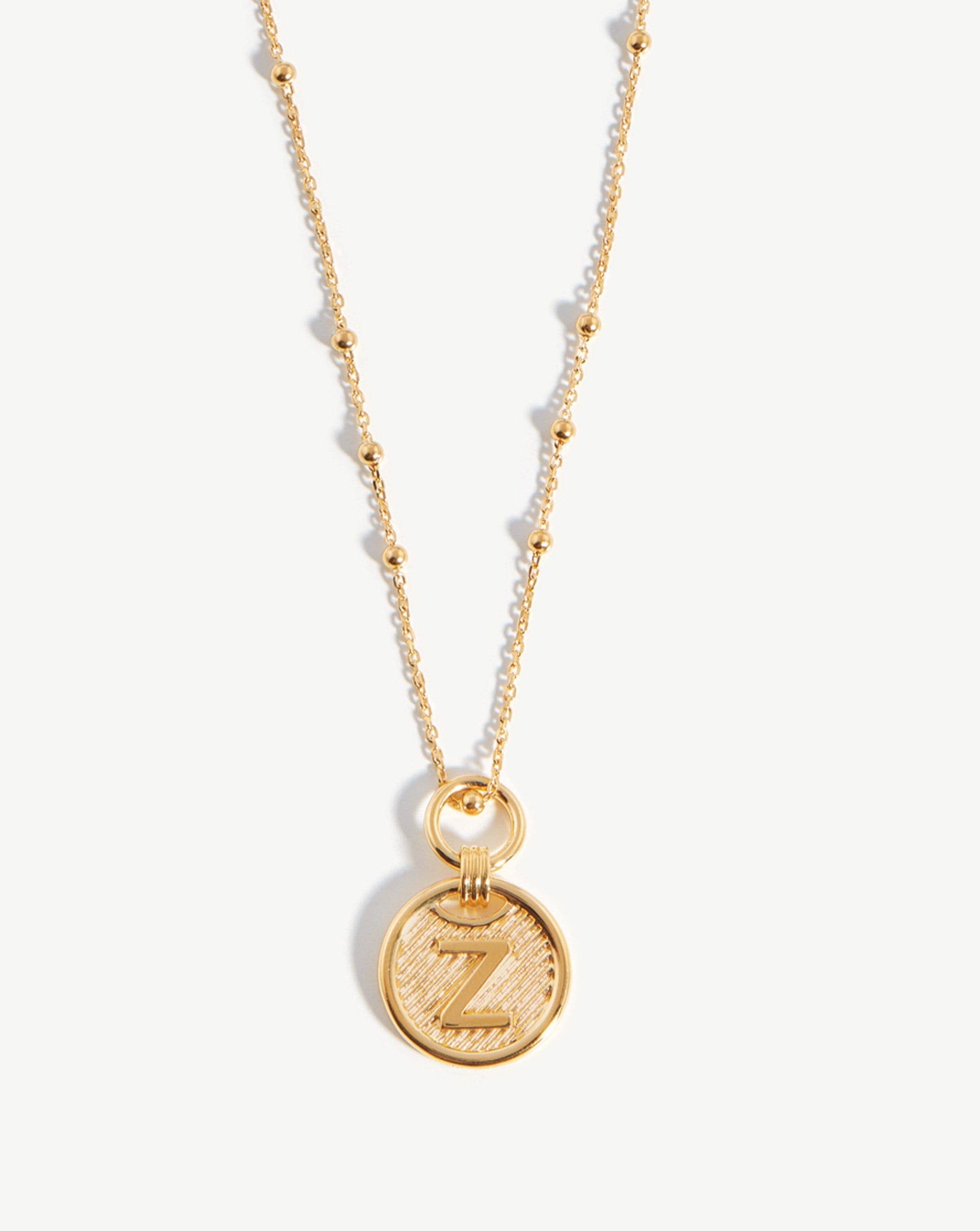 Initial Pendant Necklace - Initial Z | 18ct Gold Vermeil