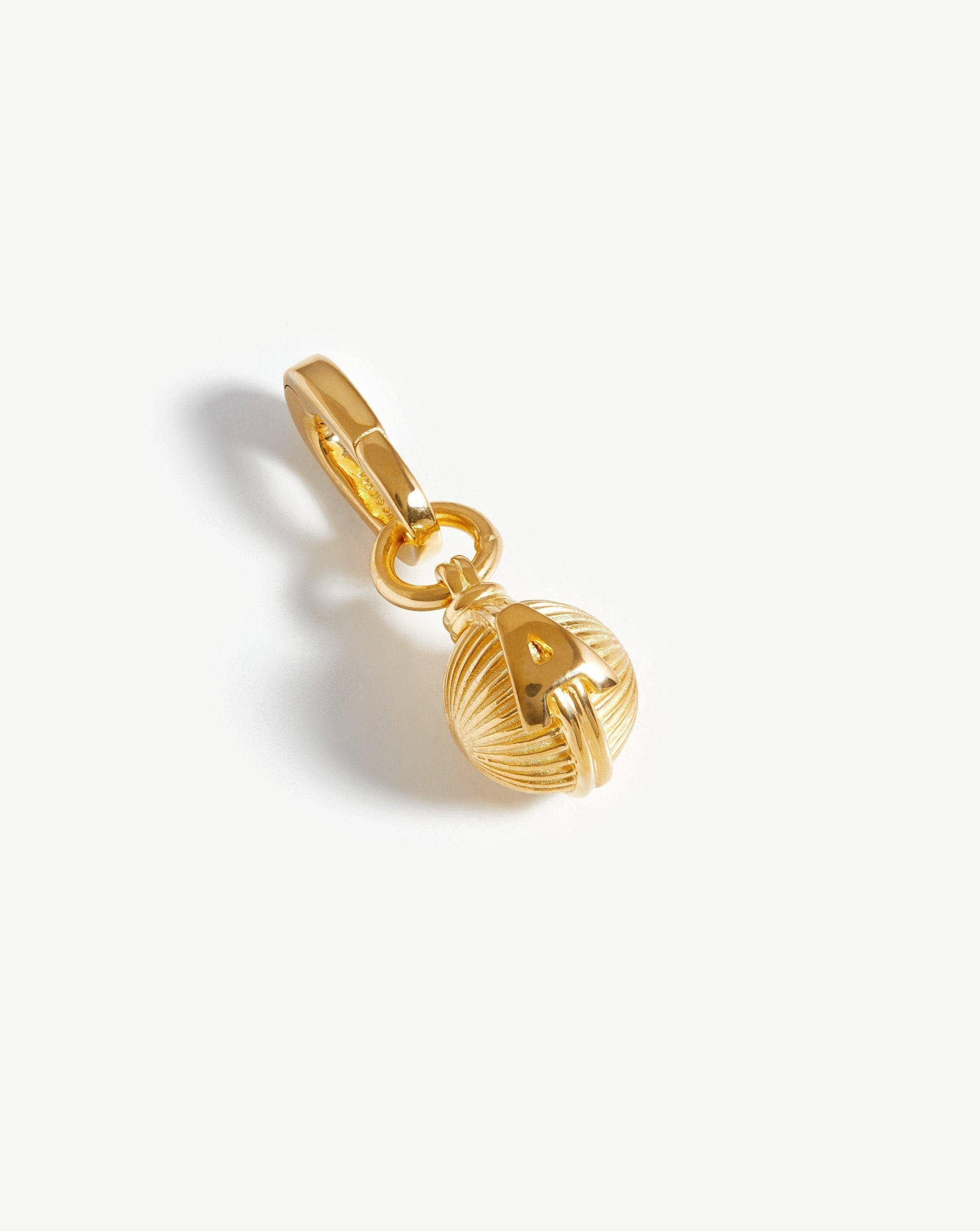 Initial Sphere Clip-On Pendant - Initial A | 18ct Gold Plated