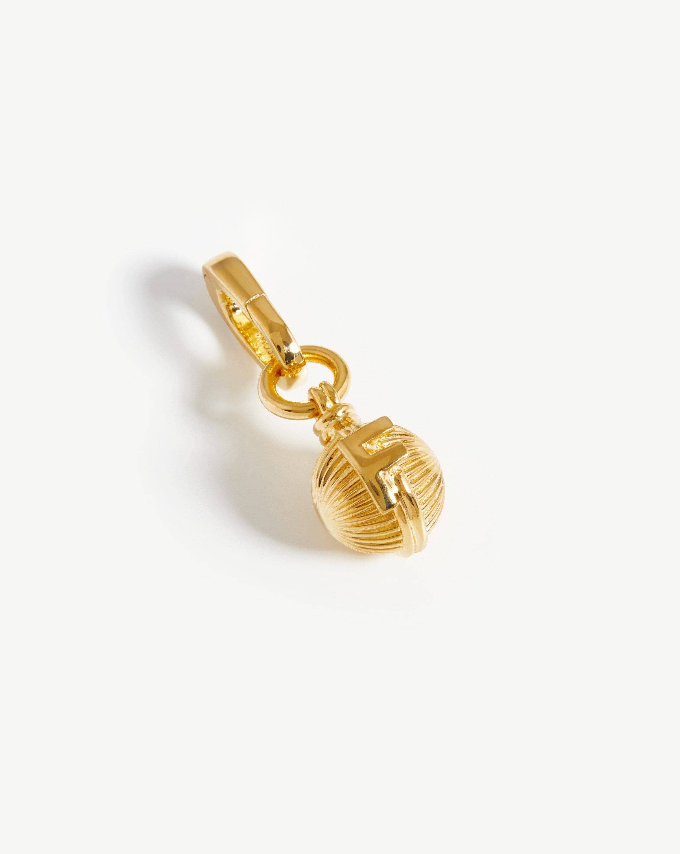 Initial Sphere Clip-On Pendant - Initial F | 18ct Gold Plated