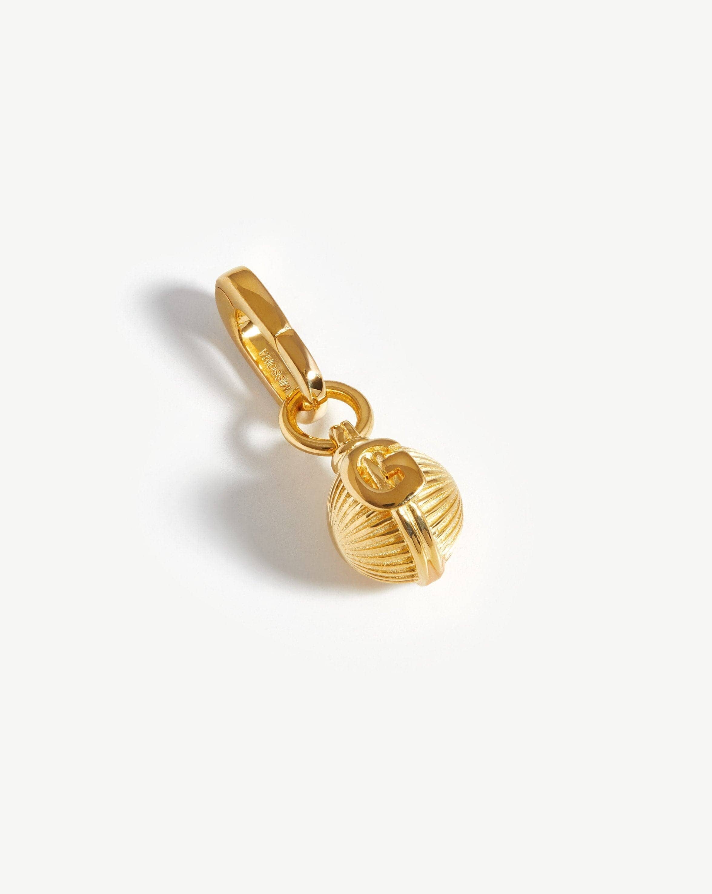 Initial Sphere Clip-On Pendant - Initial G | 18ct Gold Plated