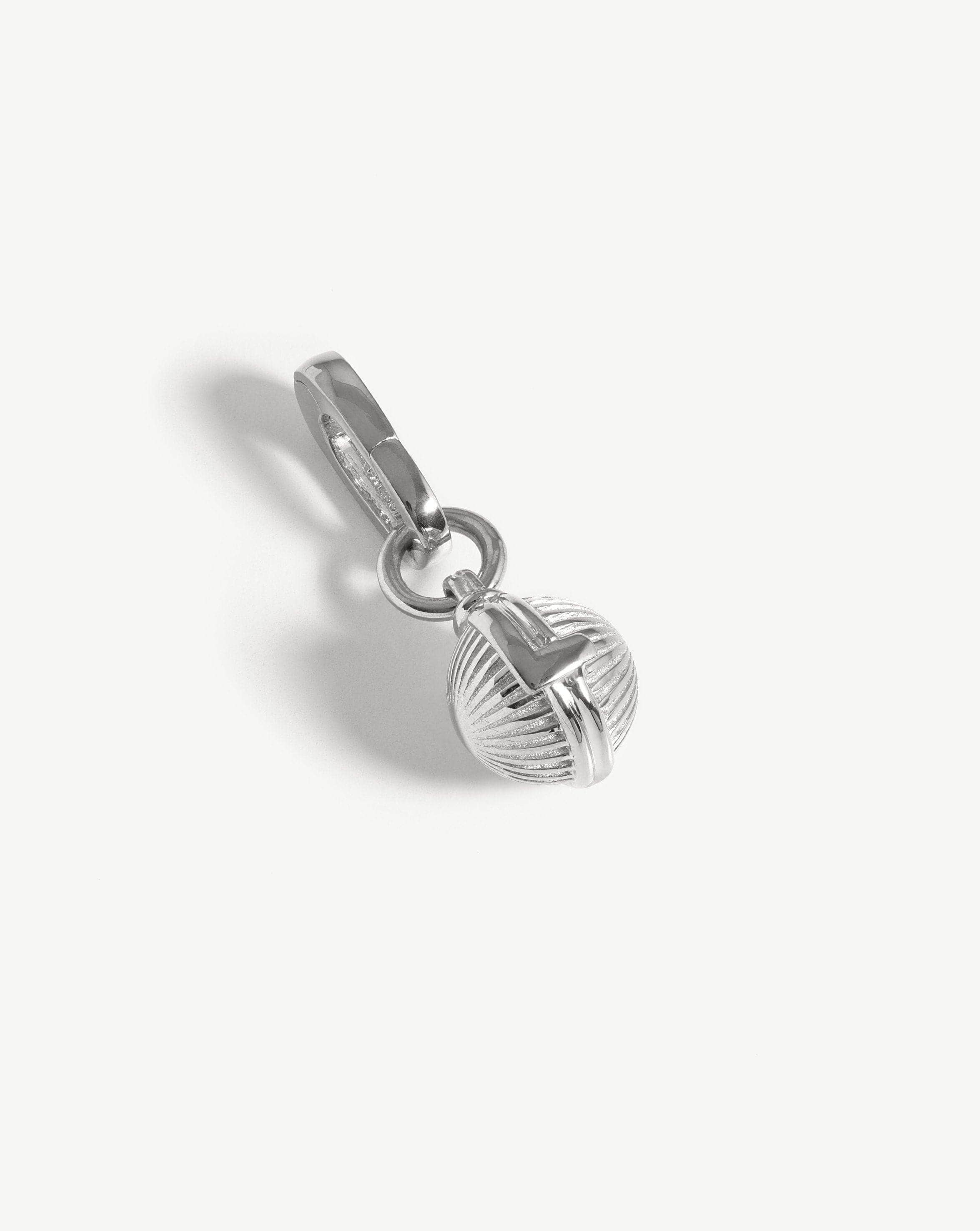 Initial Sphere Clip-On Pendant - Initial L | Silver Plated