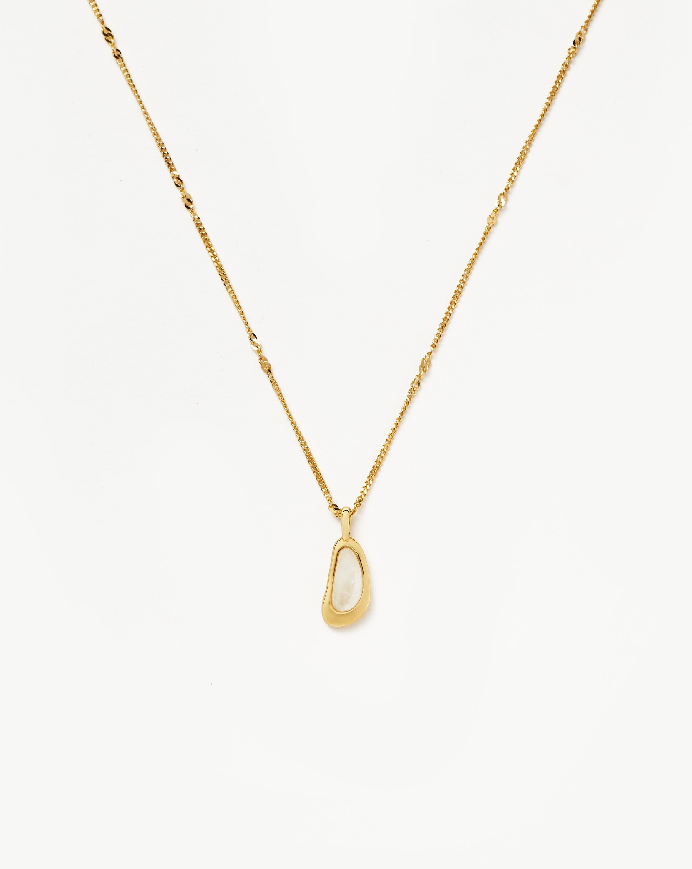 Serpent Moonstone Coiled Pendant Necklace | 18ct Gold Plated