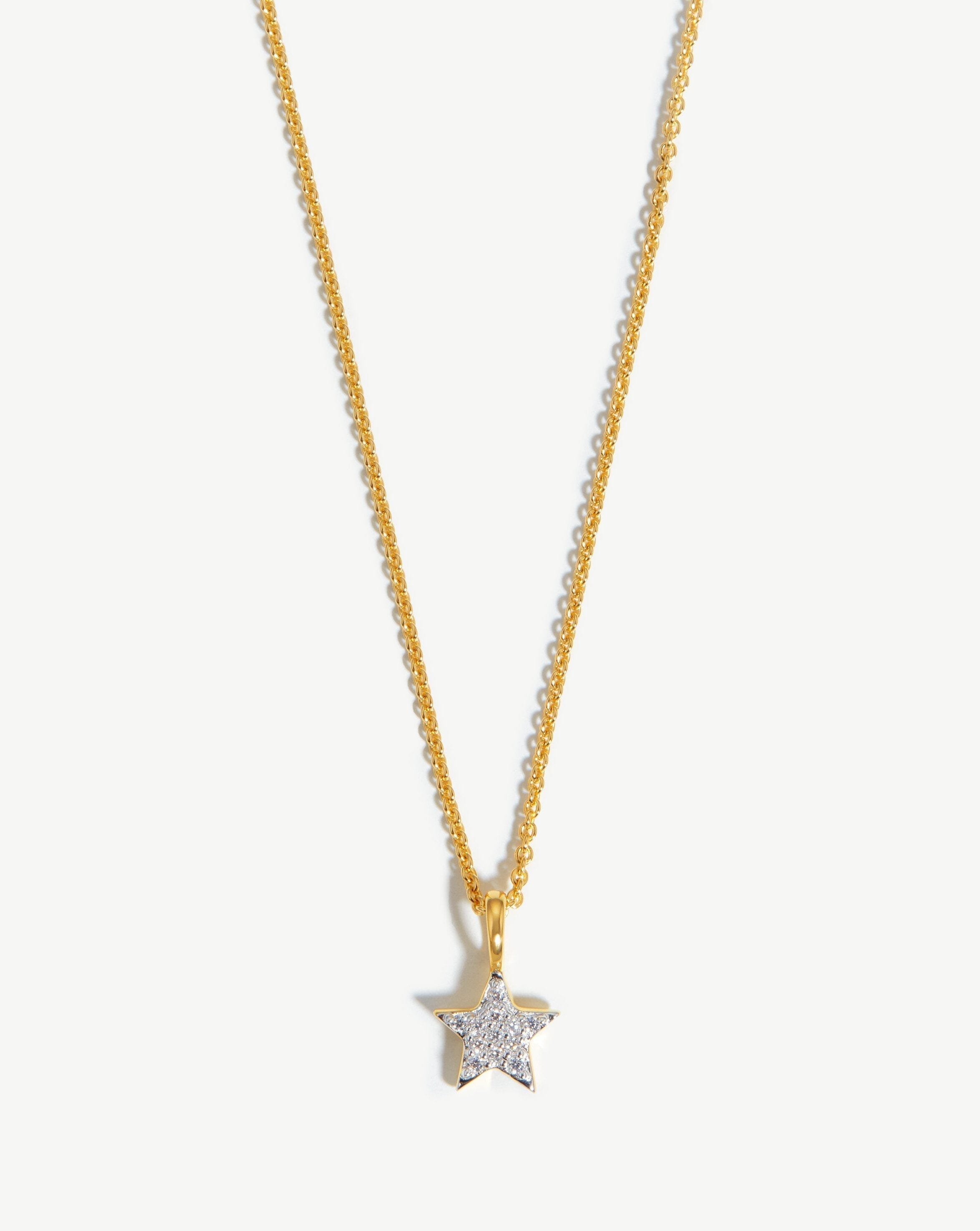 Pave Star Charm Necklace | 18ct Gold Vermeil/Cubic Zirconia