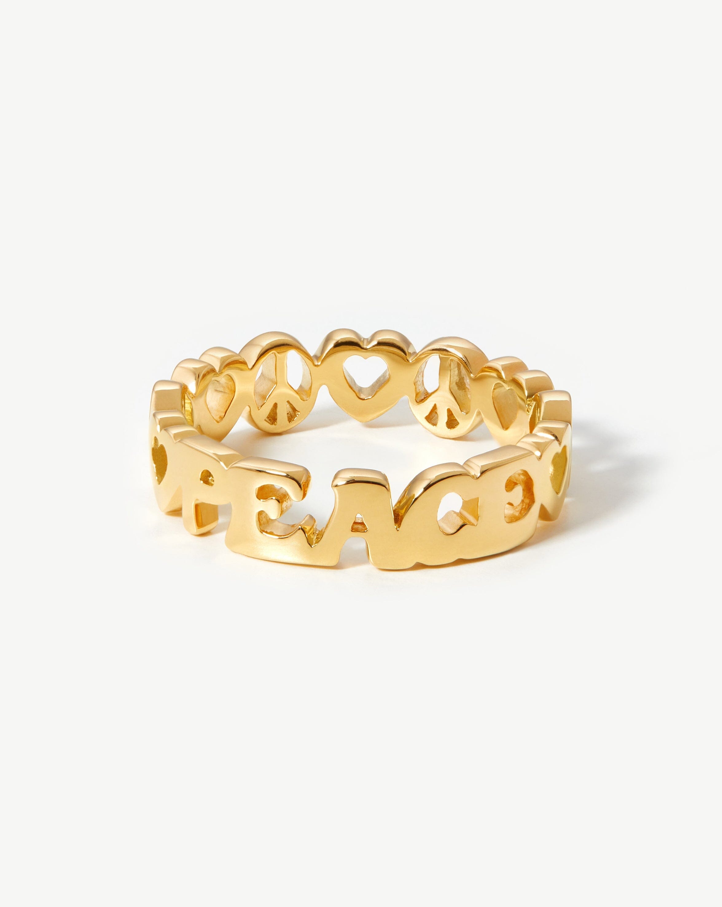 Peace Out Stacking Ring | 18ct Gold Vermeil