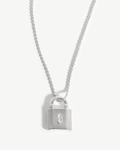 Louis Vuitton Silver Lockit Pendant, Sterling Silver Silver. Size SA