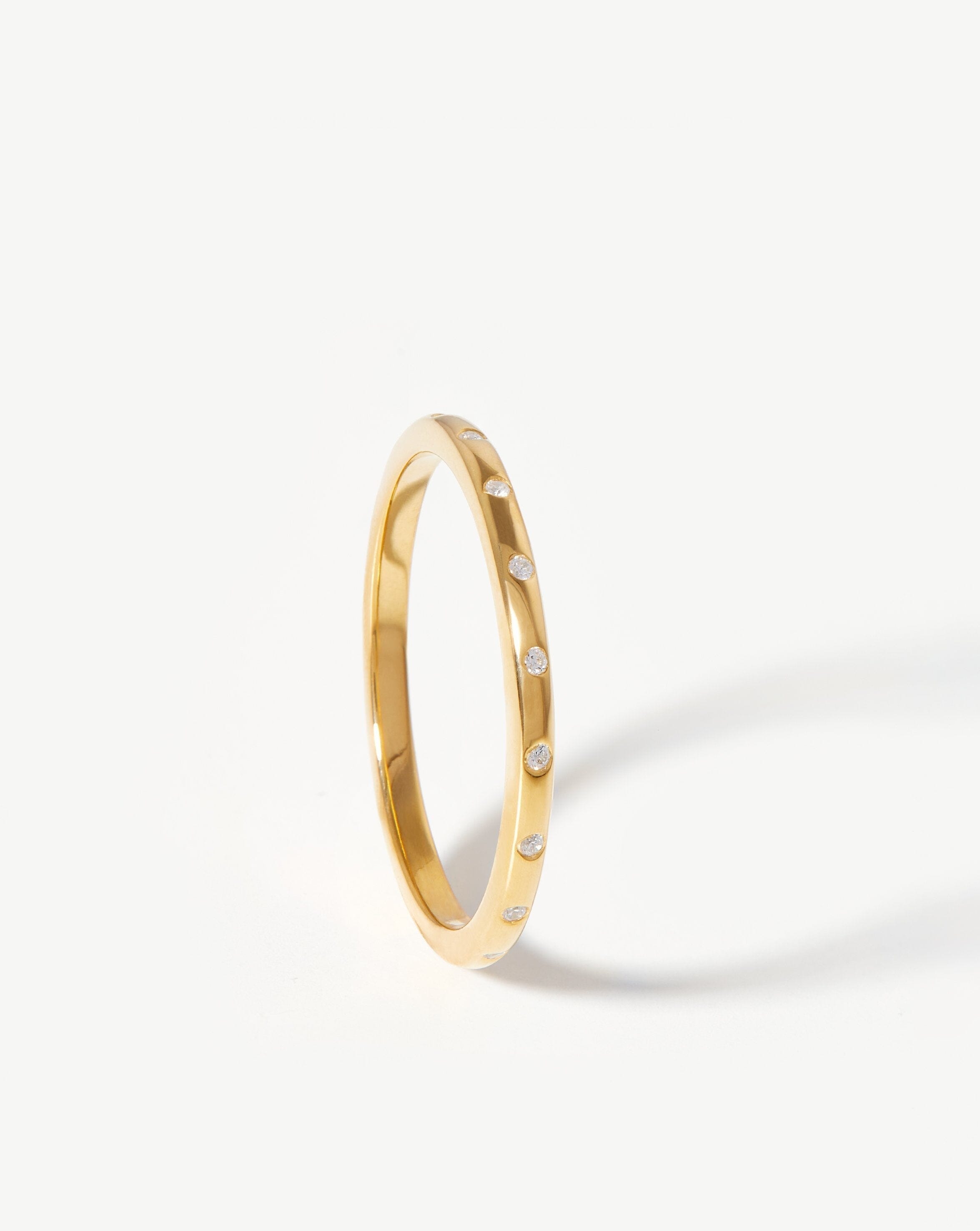 Solar Studded Ring | 18ct Gold Vermeil/Cubic Zirconia