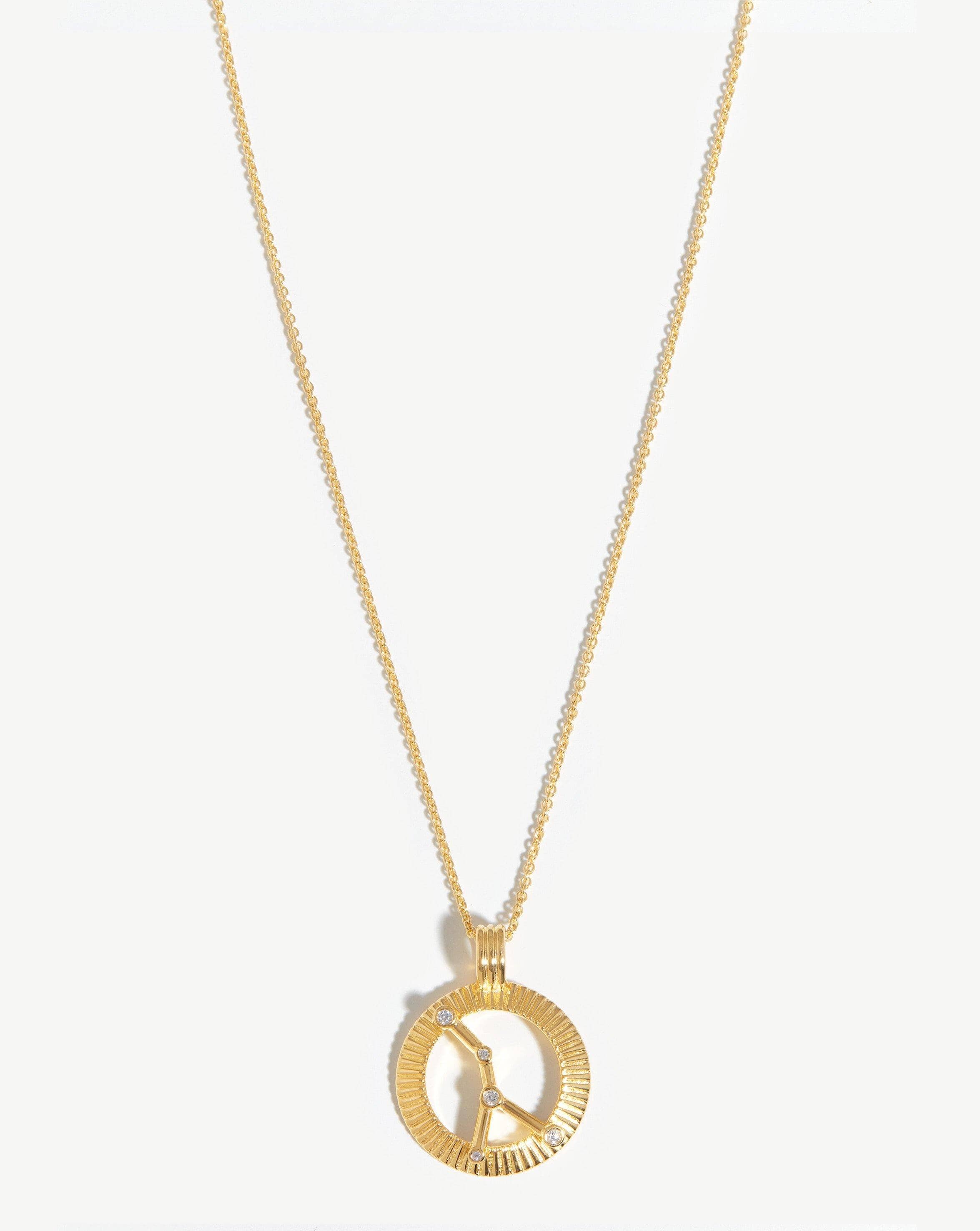 Zodiac Constellation Pendant Necklace - Cancer | 18ct Gold Vermeil/Cancer