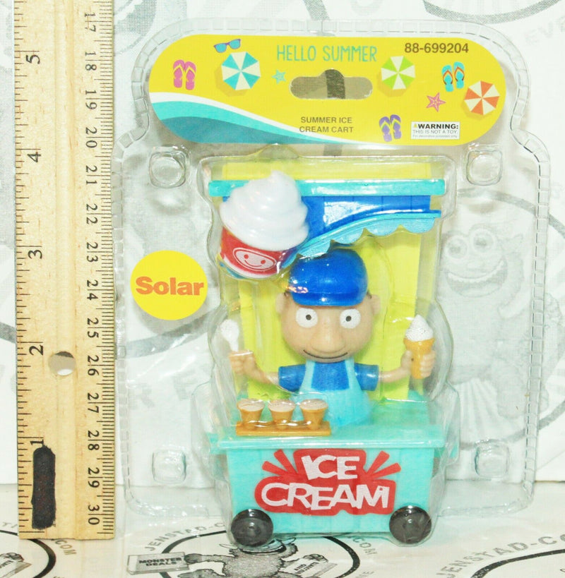 6 Lot Dancing Solar Toy Figure - Mermaid Man Dog Octopus Ice Cream Popcorn Cart