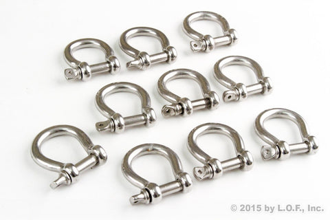 1 Stainless Steel 3/8 Inch 9.5mm Anchor Shackle Bow Pin Chain Ring 200 –