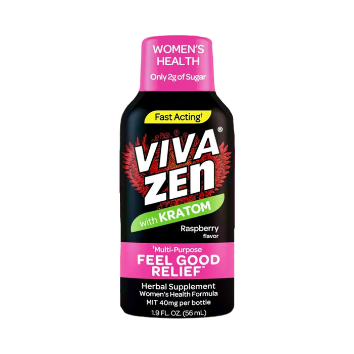 Viva Zen Kratom Extract Shot Women's Health Raspberry Flavor | 1 Bottle
