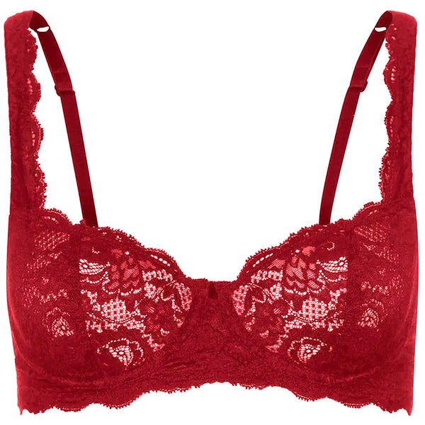 Queen of Hearts cutout silk-blend satin underwired balconette bra