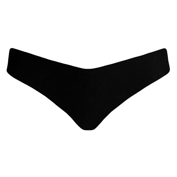 Hanro Women's Invisible Cotton Thong Underwear, Black, Medium