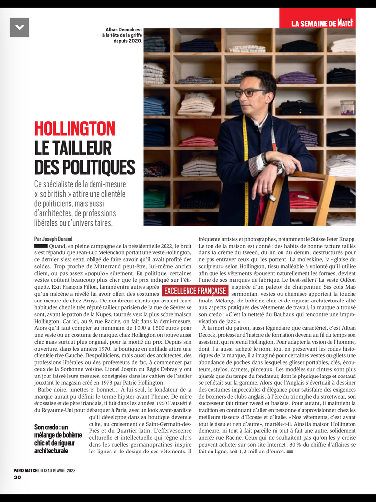 hollington le tailleur des politiques