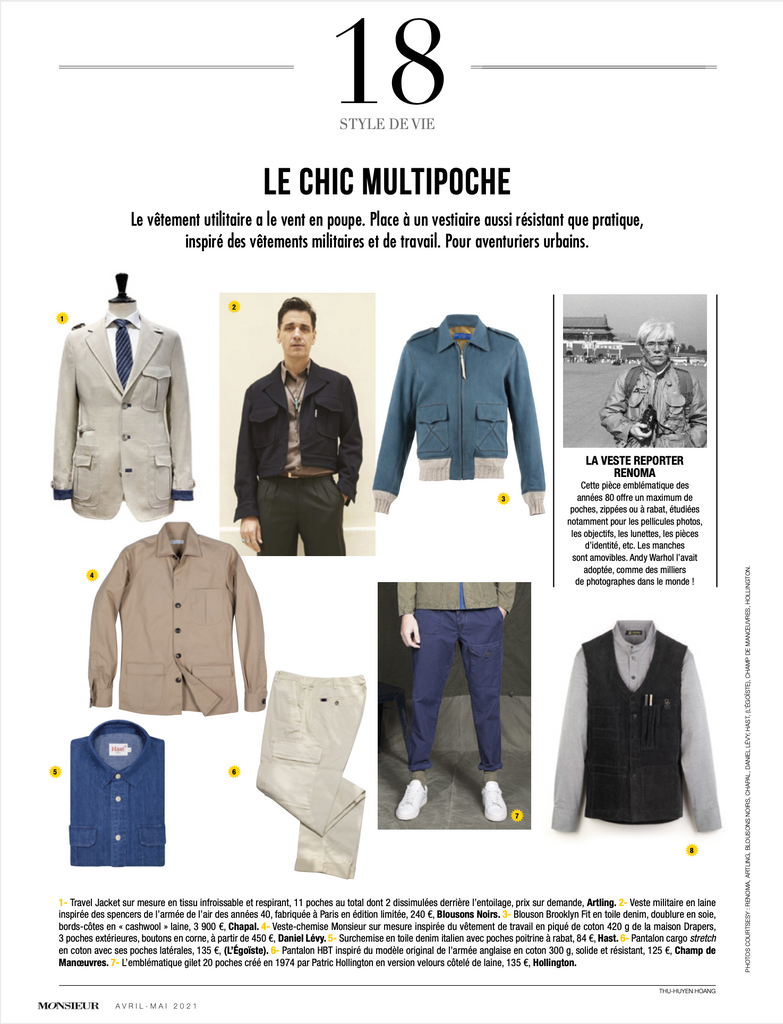 monsieur magazine le chic multipoches 