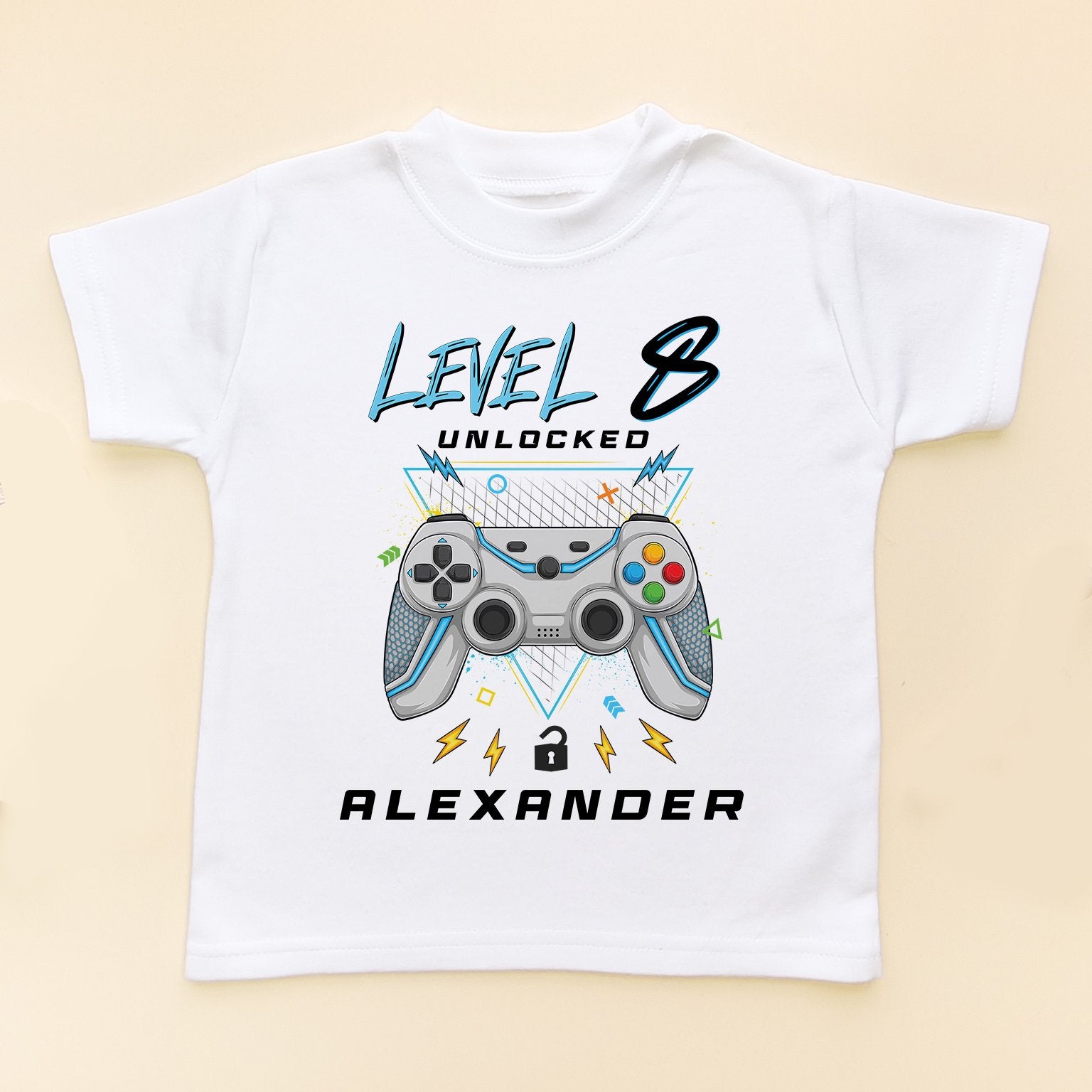 Level 8 Unlocked Gamer Happy Birthday T-Shirt