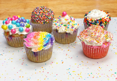 Rainbow Icing Cupcake Party 1