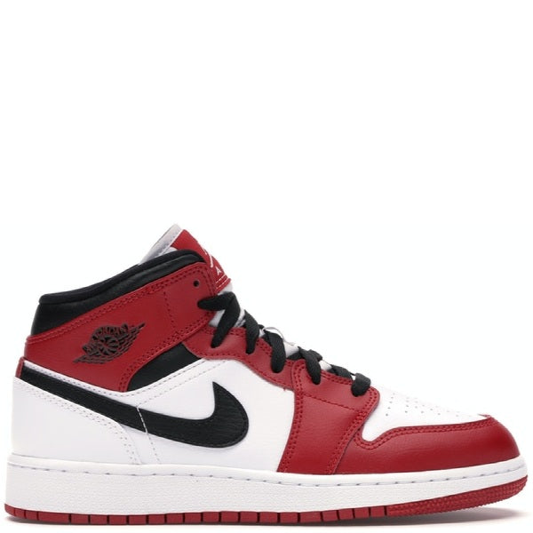 air jordan 1 mid chicago white heel