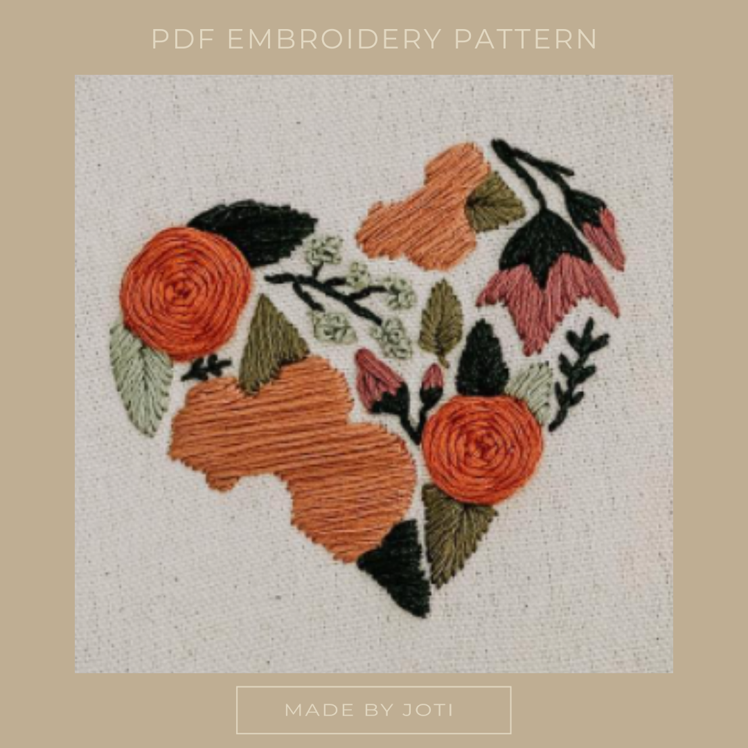 Flower Embroidery Pattern Floral Embroidery Pattern Flower Hoop Art Flower  Hand Embroidery Pattern PDF Instant Download -  Canada