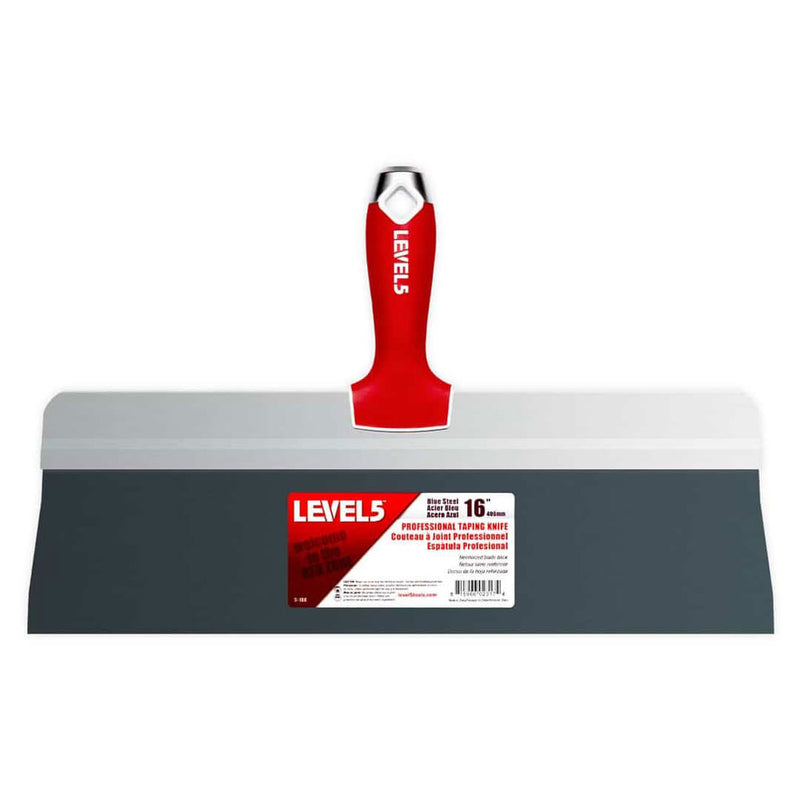 LEVEL5 16" 'Big Back' Blue Steel Taping Knife with Soft Grip Handle 5-188