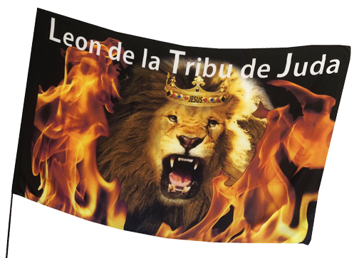 Spanish Leon de la Tribu de Juda Worship Flag | High Praise Banners