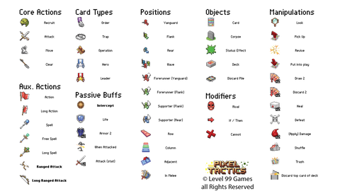 Pixel Tactics Icon Reference Card