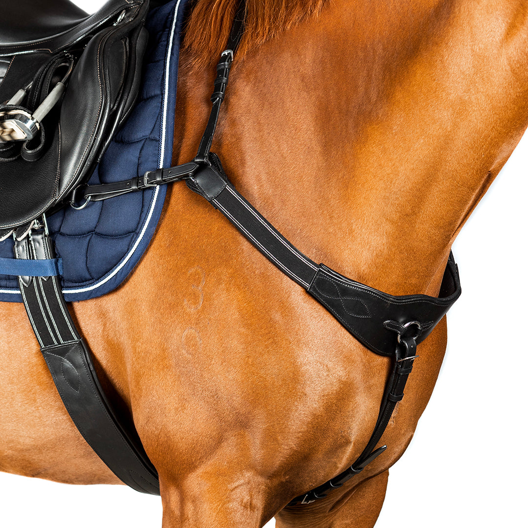 Ovation Elite 3 Point Elastic Breastplate, Horse Size