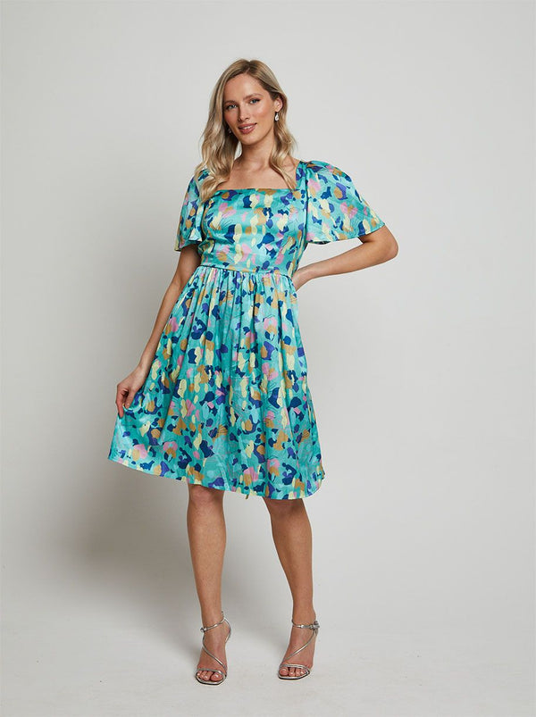 PATLOLLAV Plus Size Midi Dress for Women Fashion Floral Print V