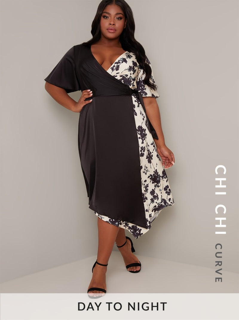 plus size wrap dress midi Big sale ...