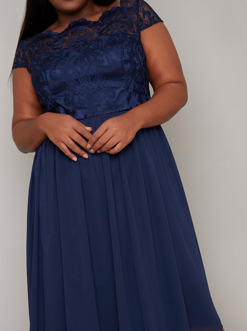 chi chi curve navy dress